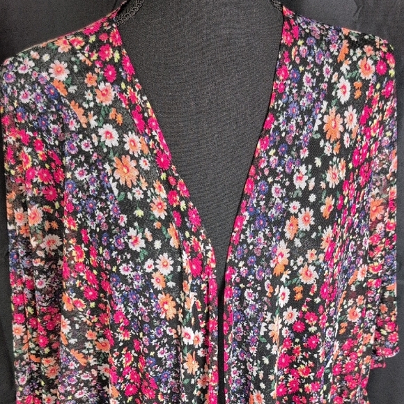 American Eagle Outfitters Pink and Orange Kimono Cardigan - Picture 4 of 8